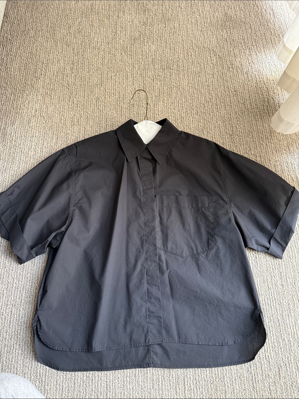 Women’s Oversized black button up